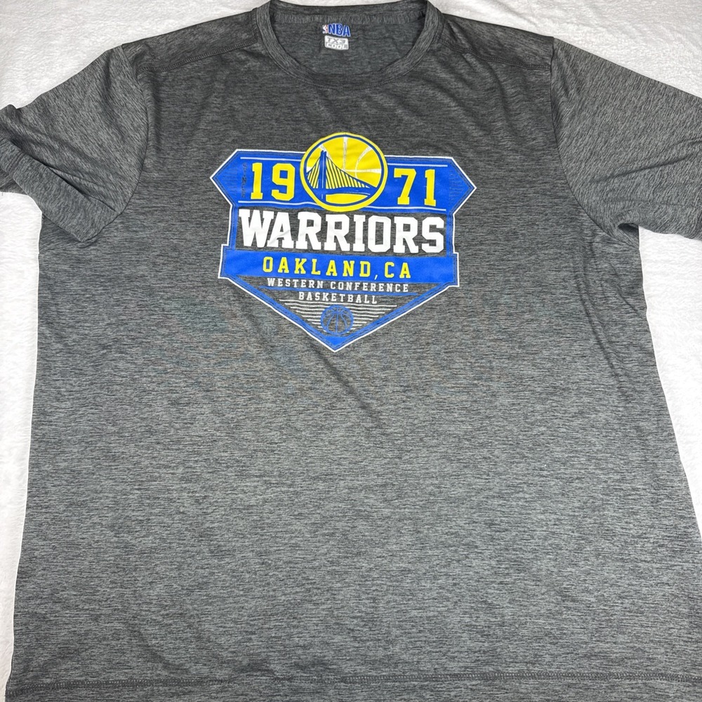 NBA TX3 Golden State Warriors T-Shirt Size 2XL Gray Short Sleeve‎ Basketball
